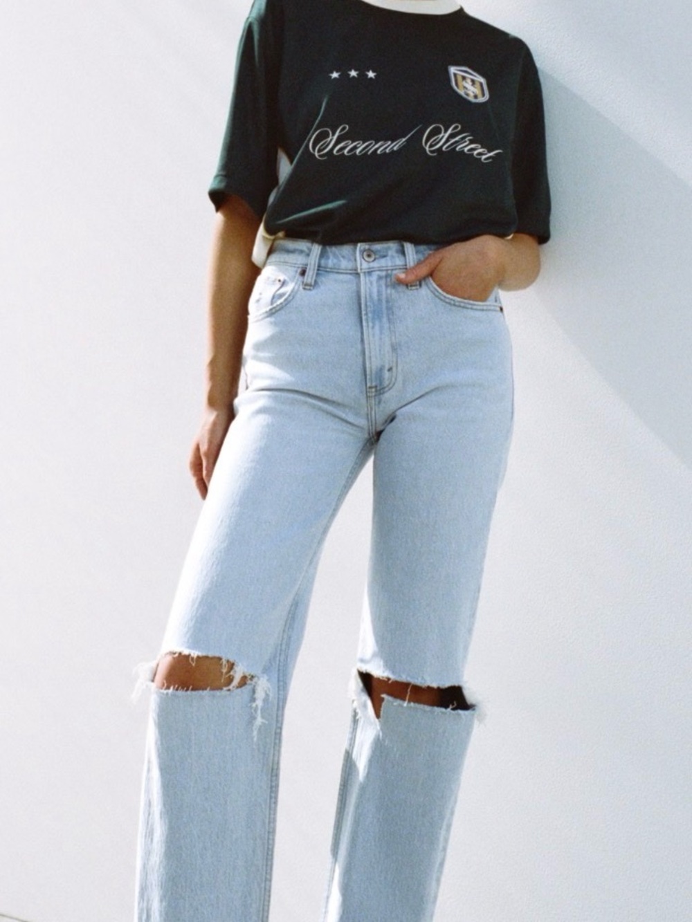Abercrombie & Fitch Distressed High Rise 90’s Relaxed Jeans